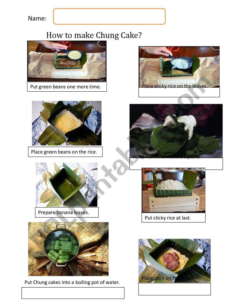 recipe worksheet