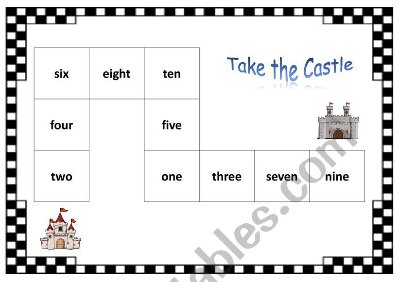 Number Board games worksheet