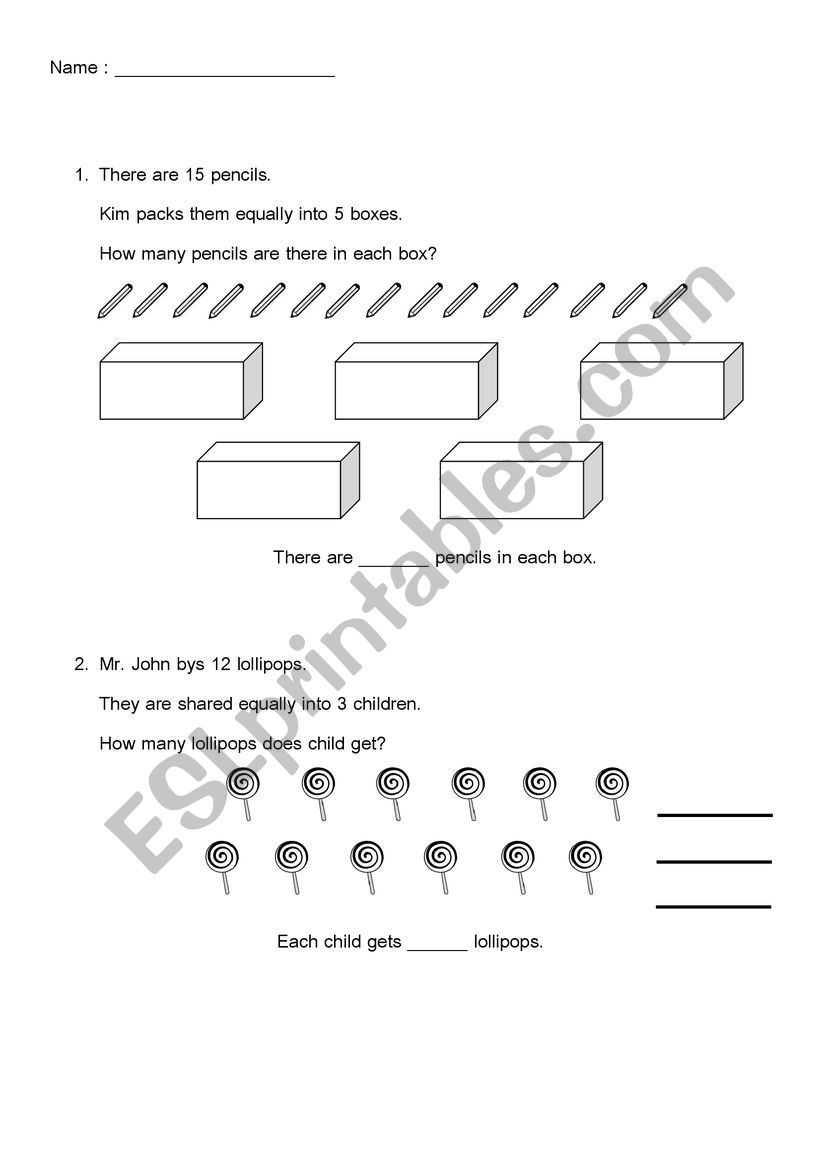 Division worksheet