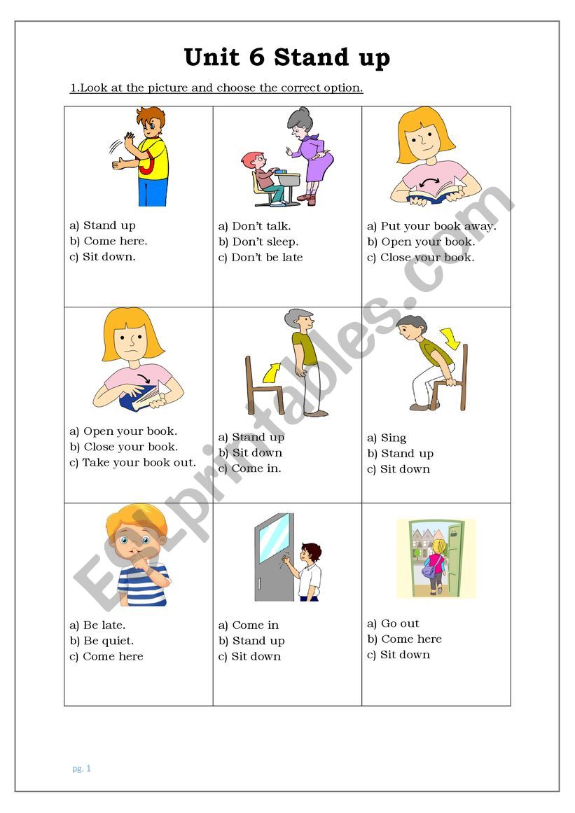 activity in classroom worksheet