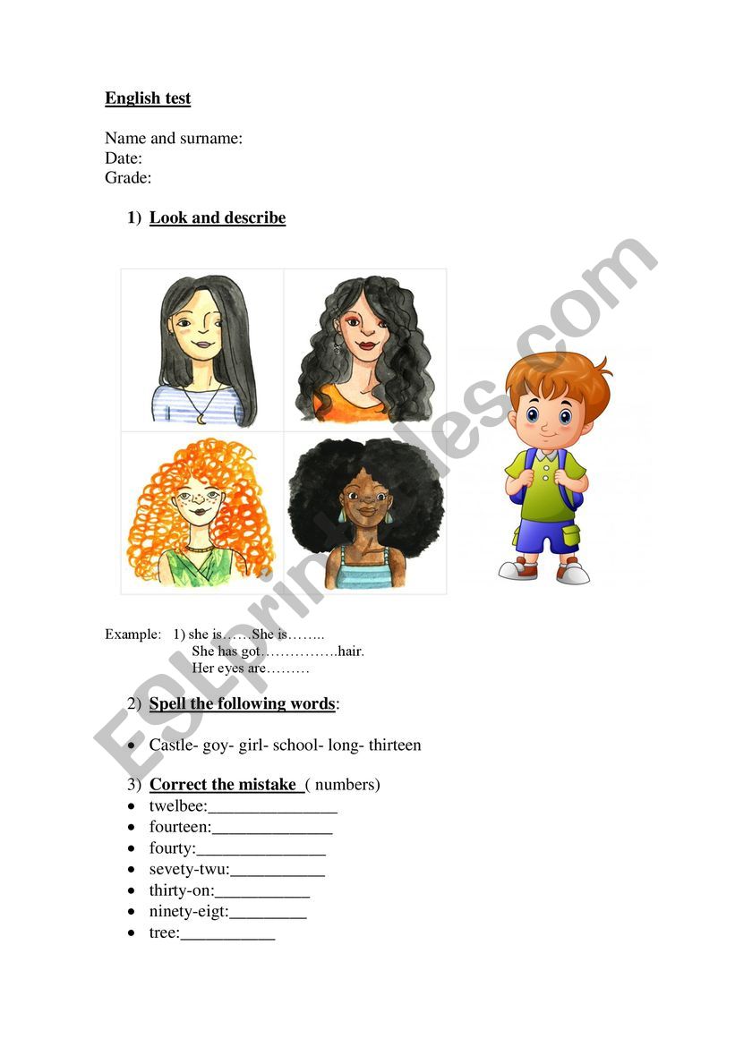 Test worksheet