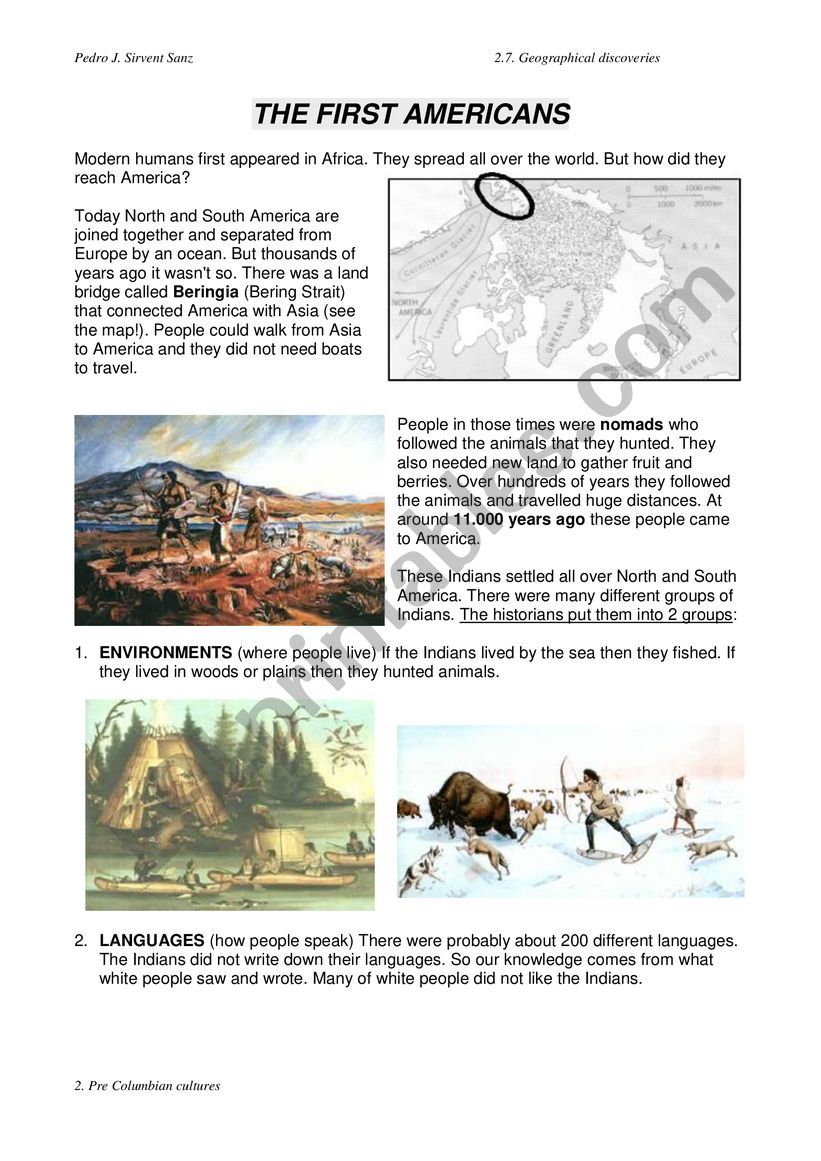 Pre Columbian cultures worksheet