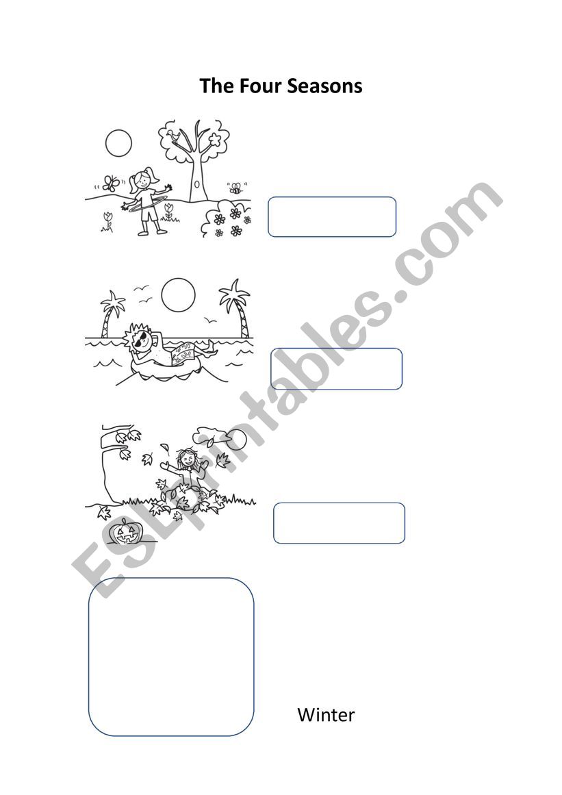 four seasons worksheet worksheet