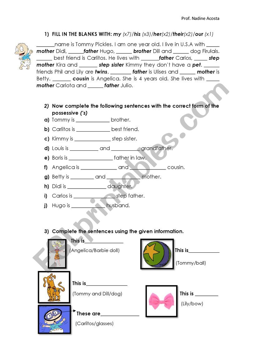 Family ( s) part 2 worksheet