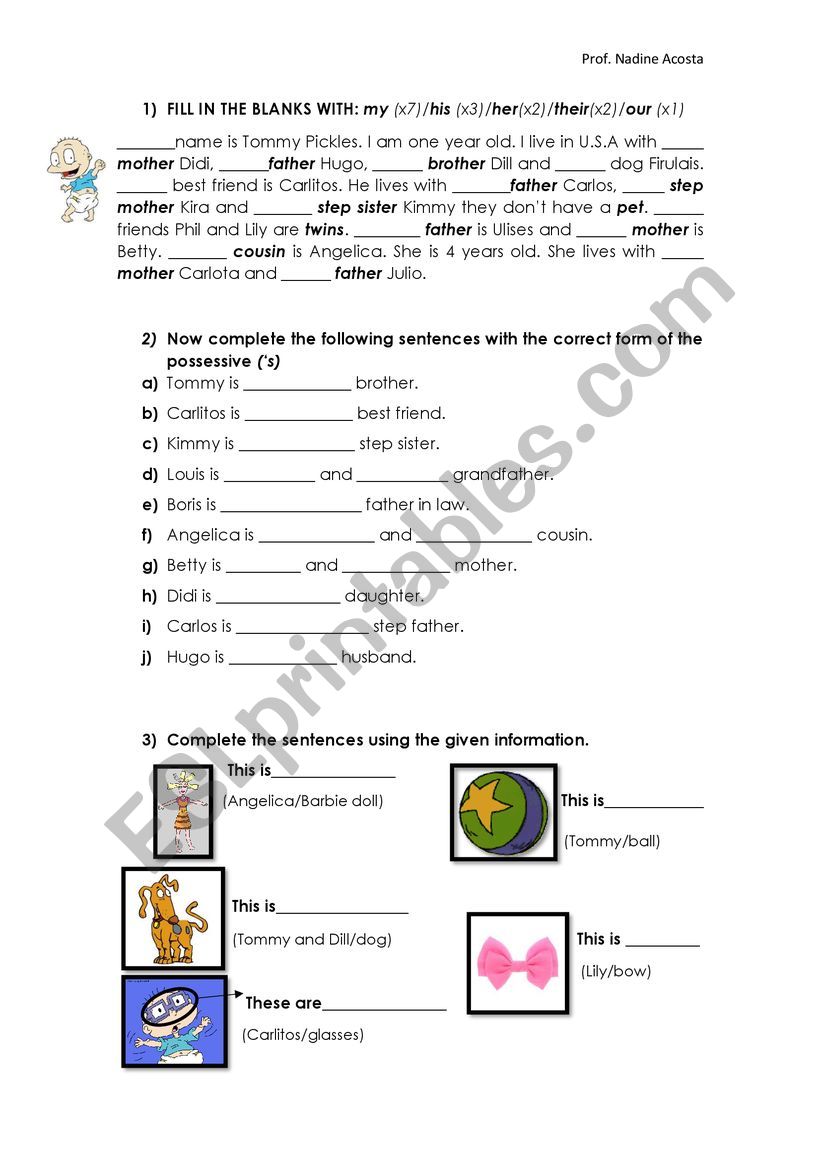 Family ( Â´s) part 2 worksheet