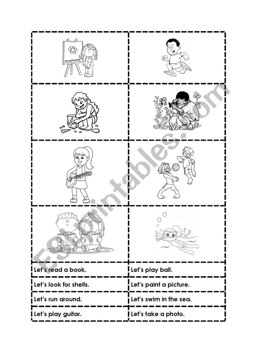 Beach Activities worksheet