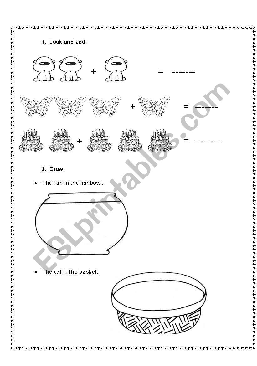 LOOK AND ADD worksheet