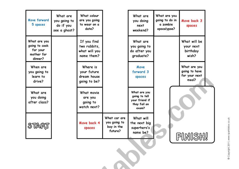 The Future Boardgame worksheet