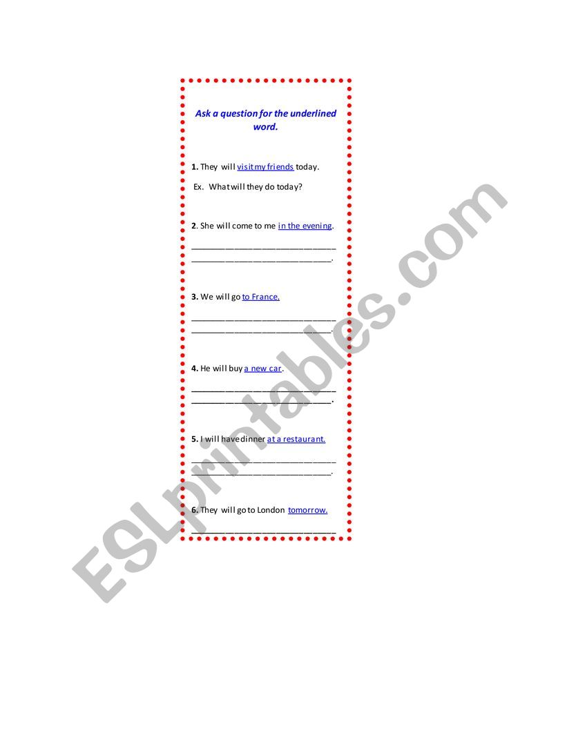 Future Simple worksheet