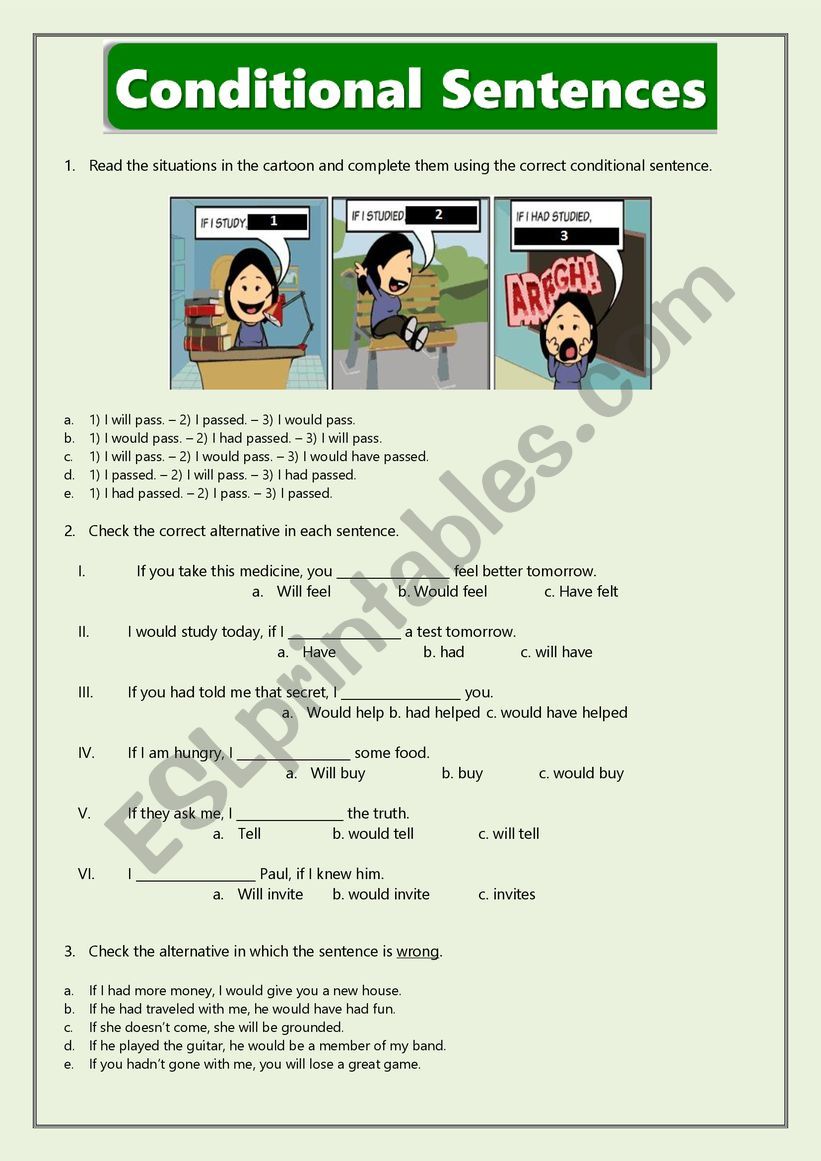 Conditional Sentences worksheet