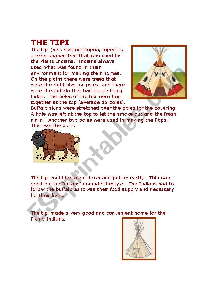 THE TIPI worksheet