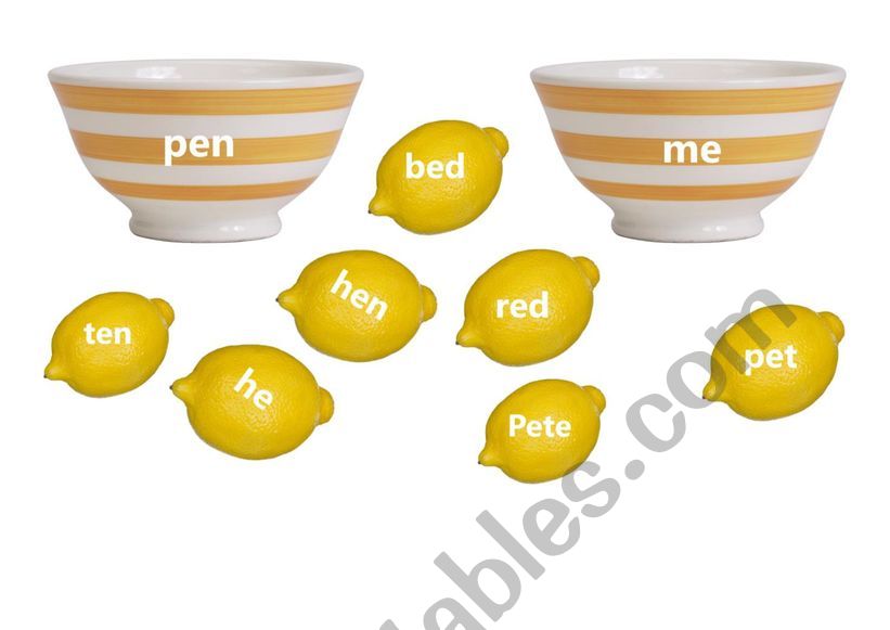 Phonics e worksheet