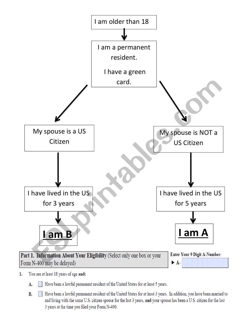 N400 Eligibility Flowchart worksheet