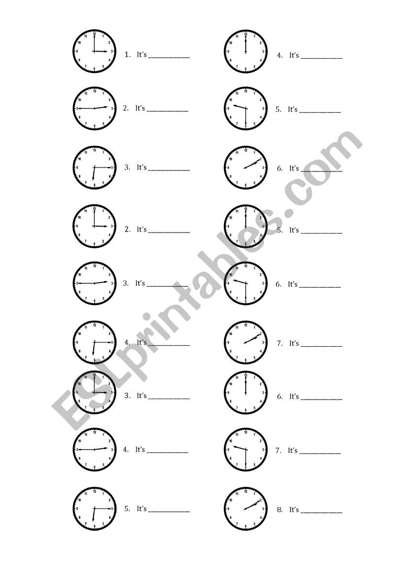 Time worksheet