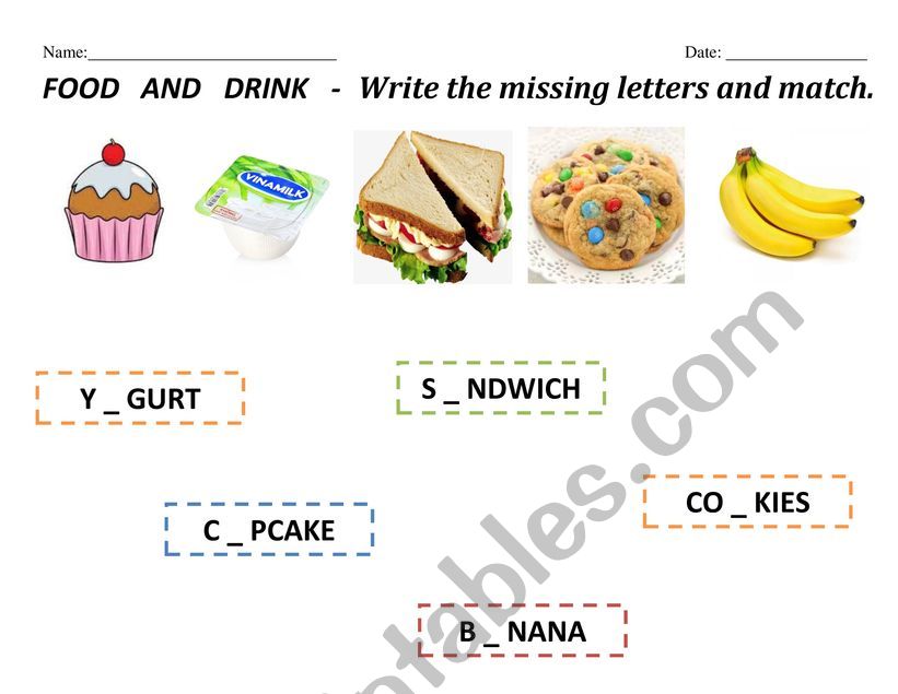 Food P2  worksheet