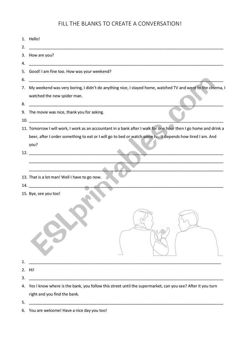 Fill the blanks worksheet