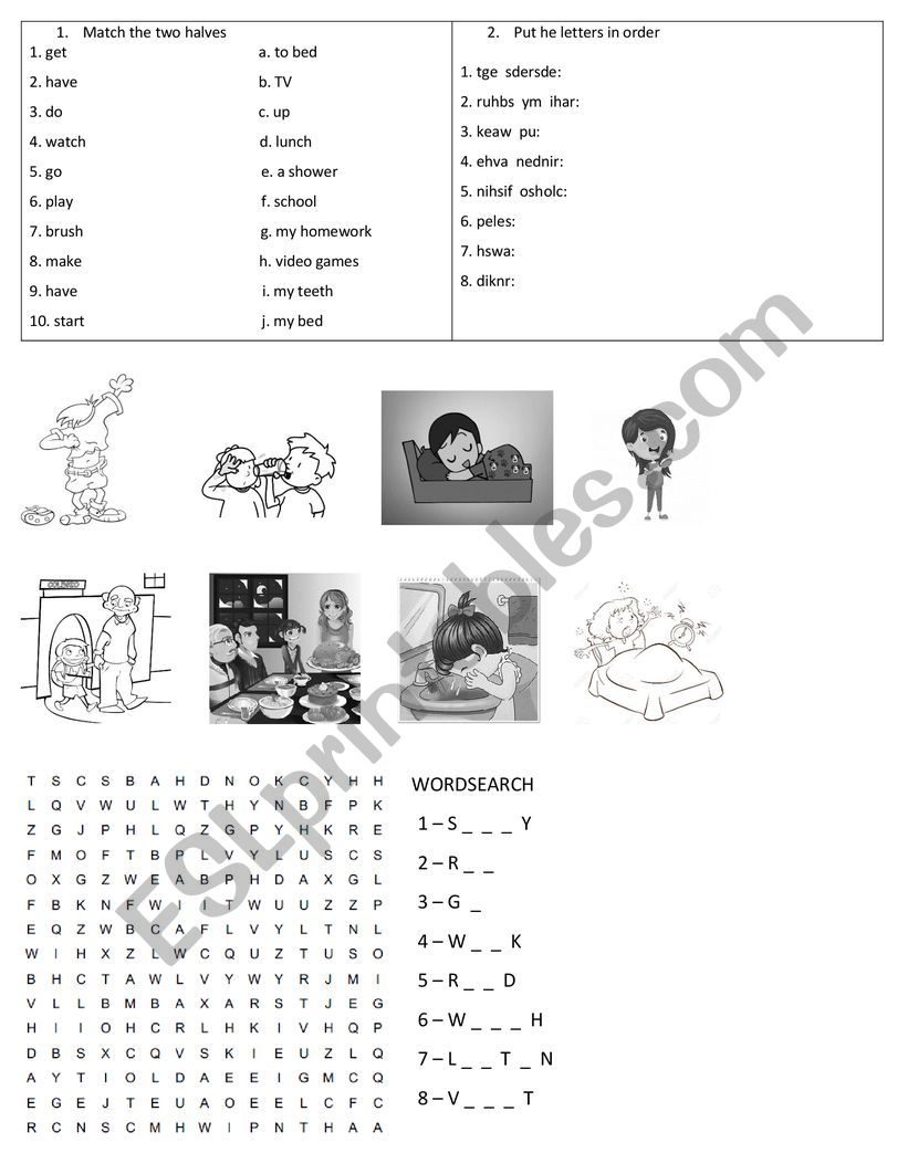 verbs worksheet