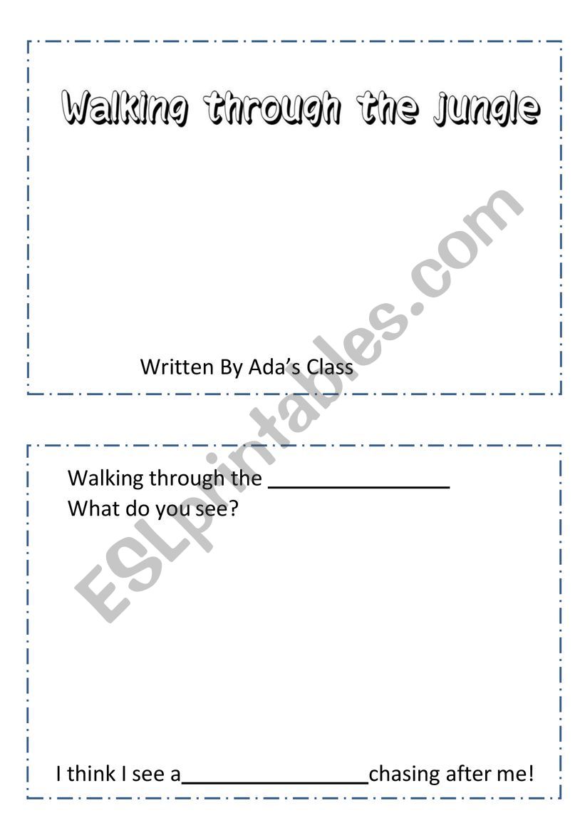 Walking through the jungle worksheet