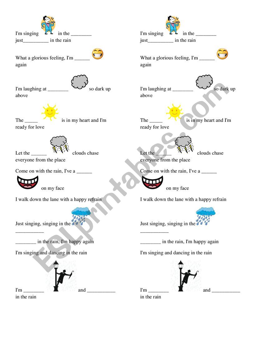 listening  worksheet