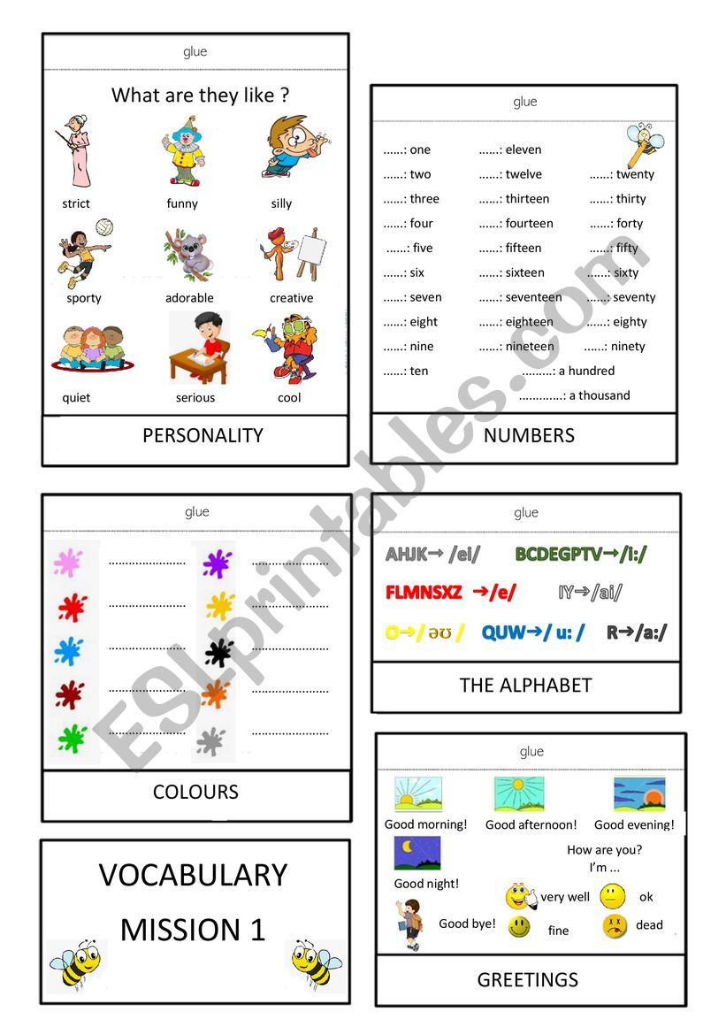 Beginners´ vocabulary flapbook /lapbook - ESL worksheet by frotea