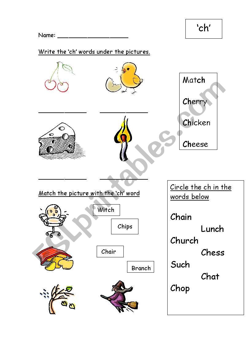 Ch worksheet