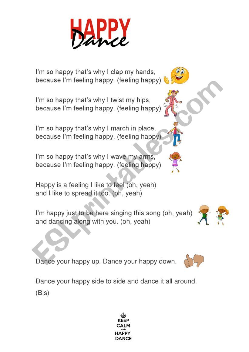 action song worksheet