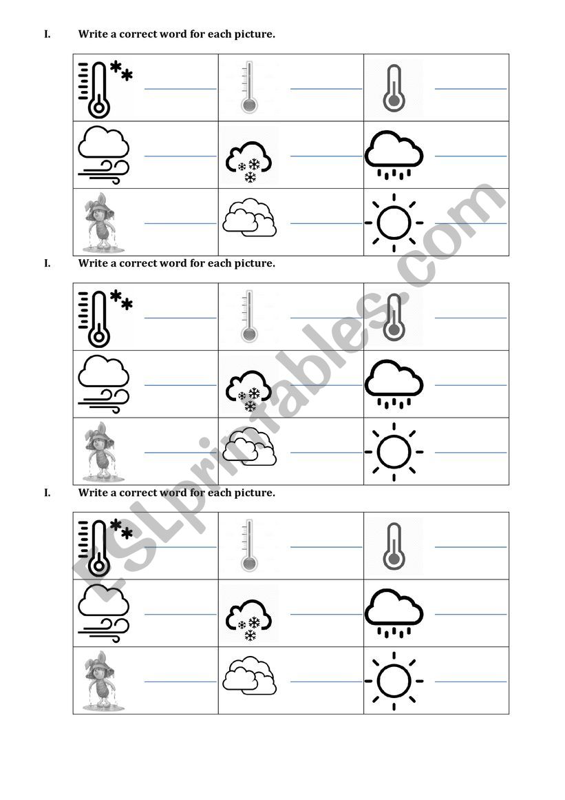 weather worksheet