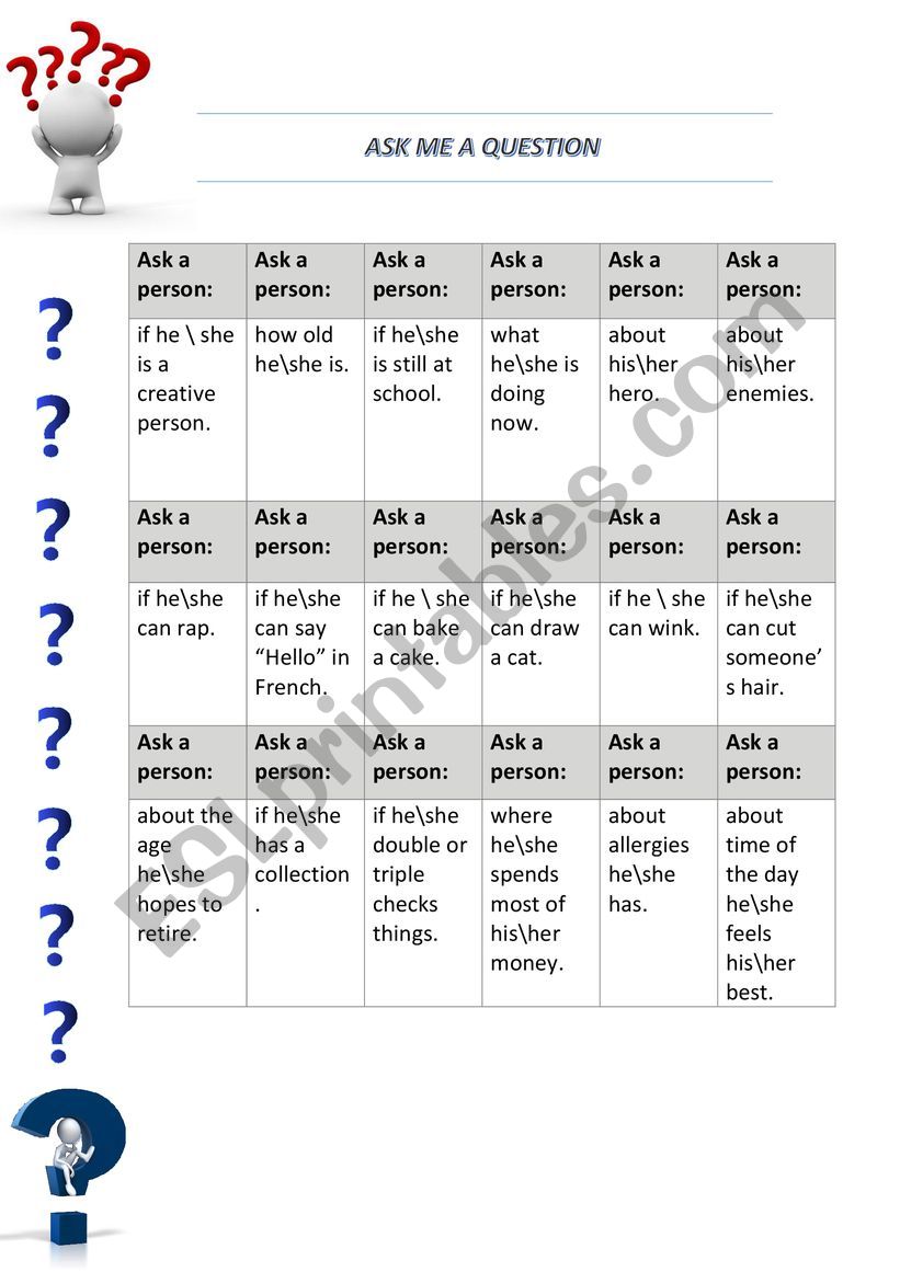 Ask me a question activity part 6 (teaching students how to build a question)