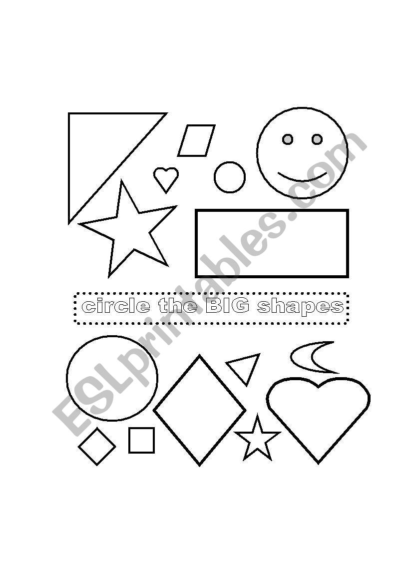 Big Shapes worksheet