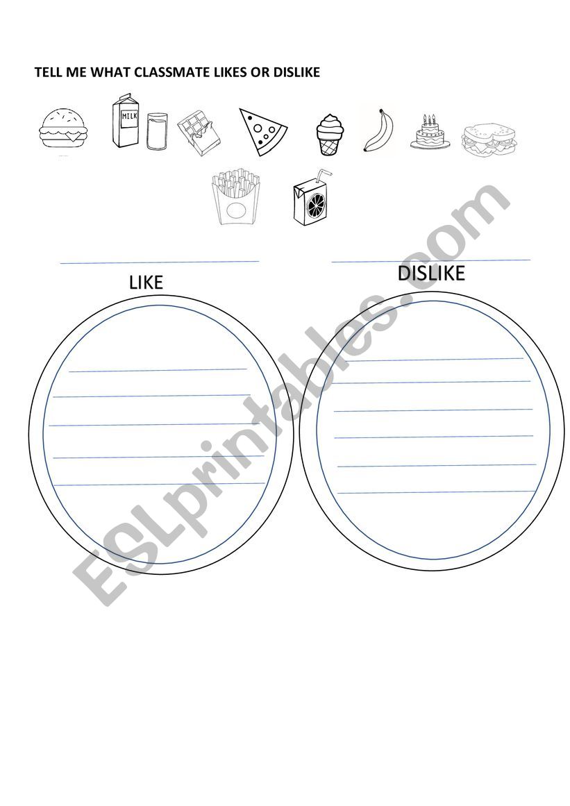 FOOD worksheet