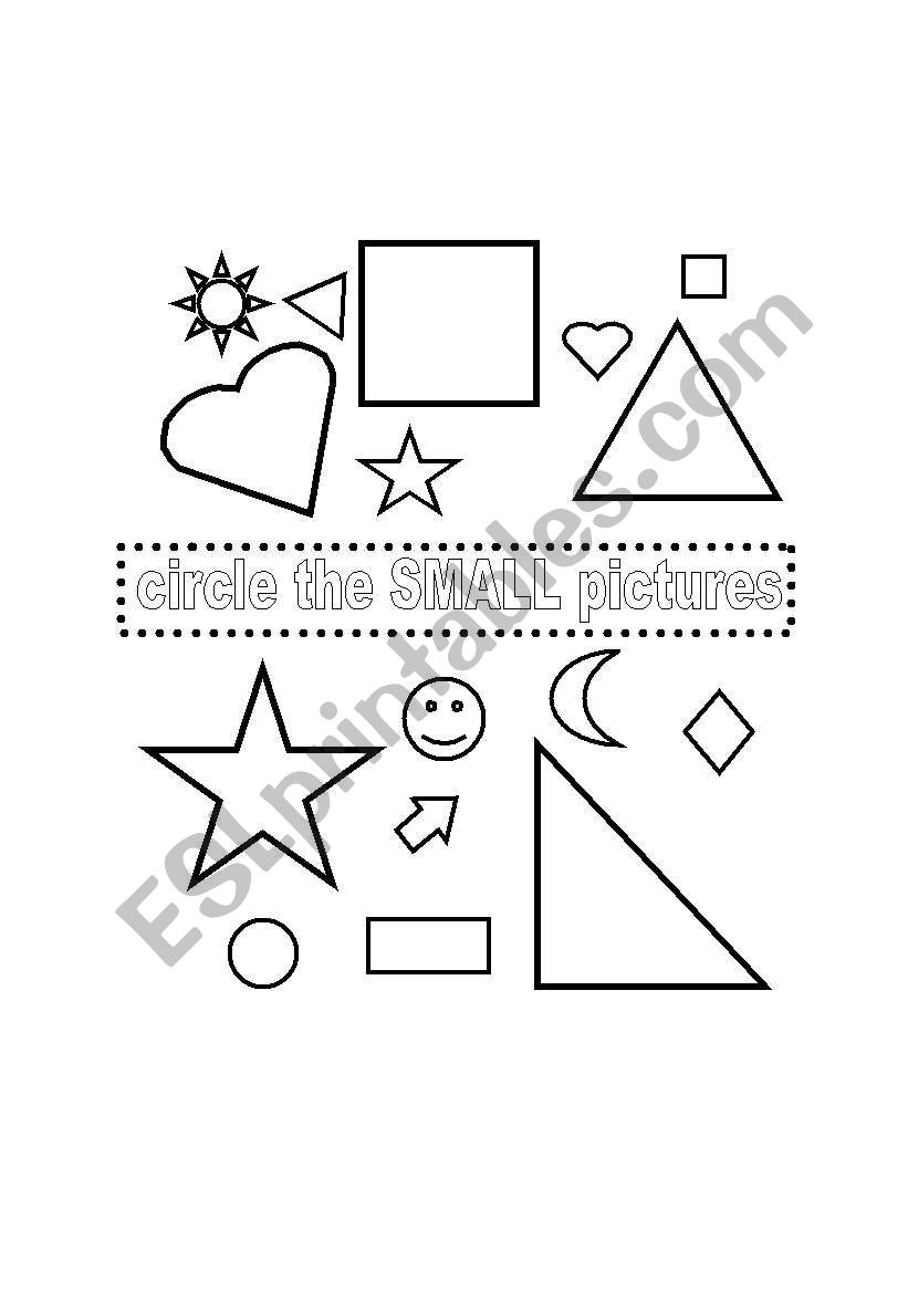 Small shapes worksheet