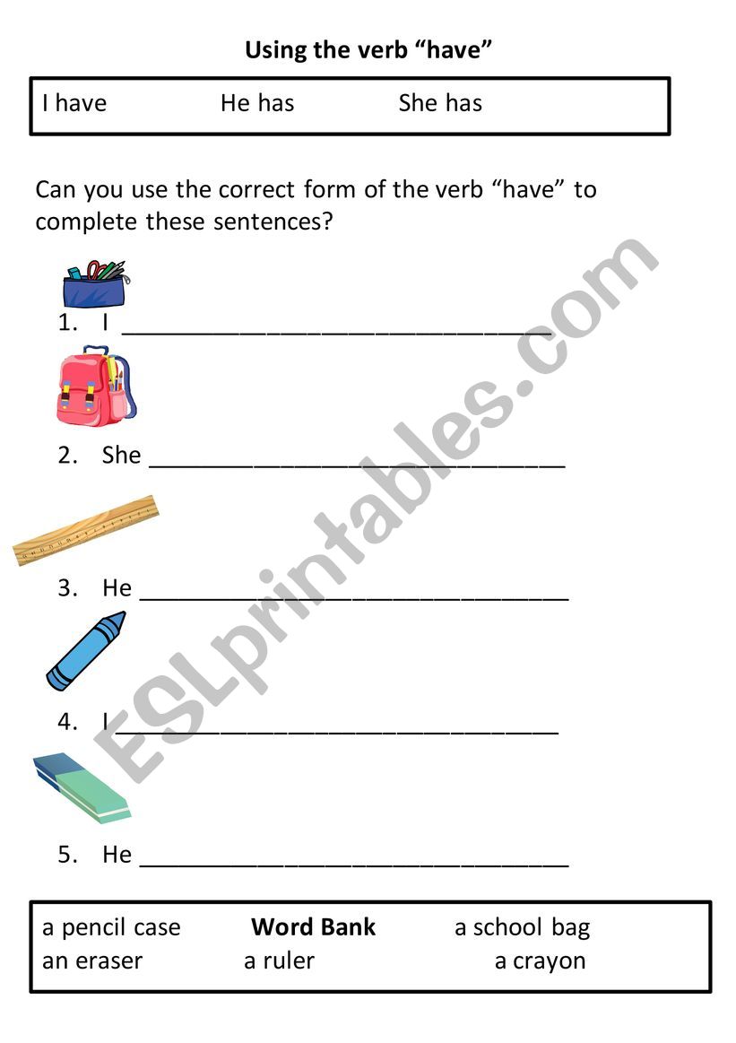Have worksheet