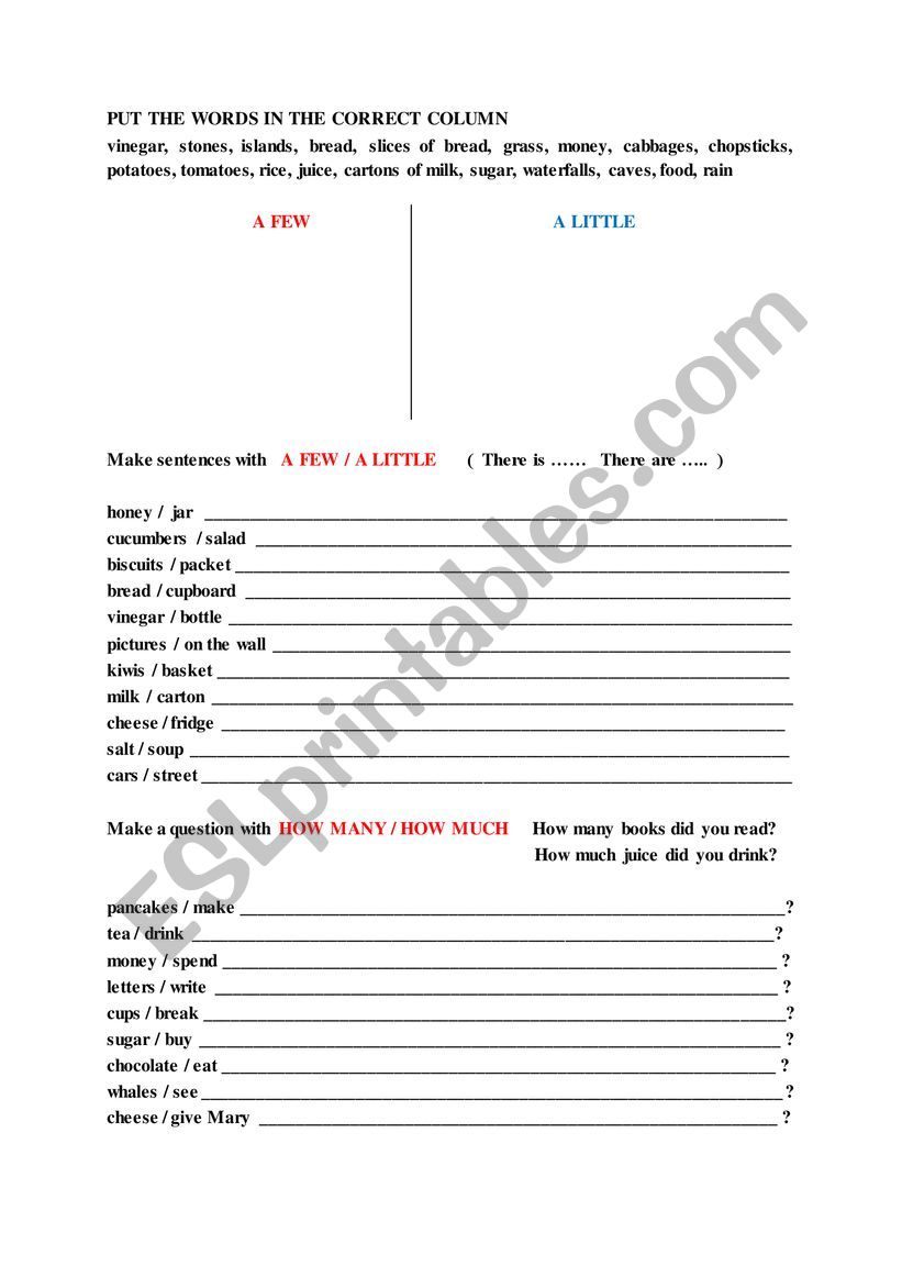 Countable and Uncountable nouns