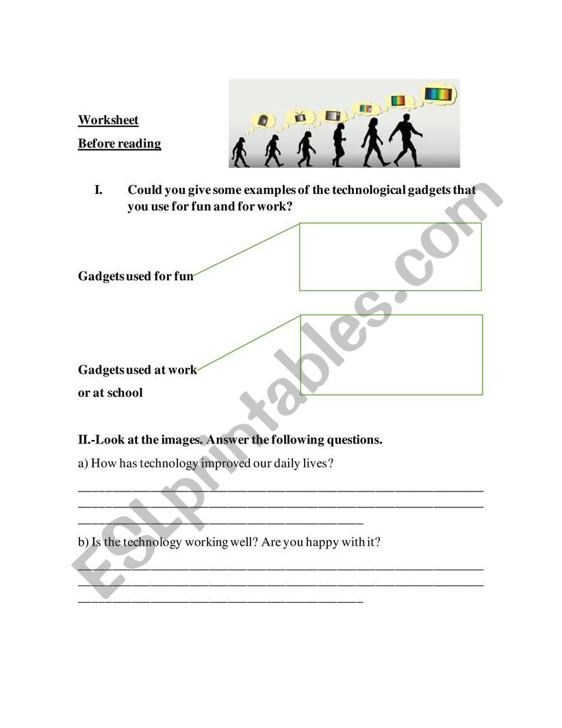 Technology and communication worksheet