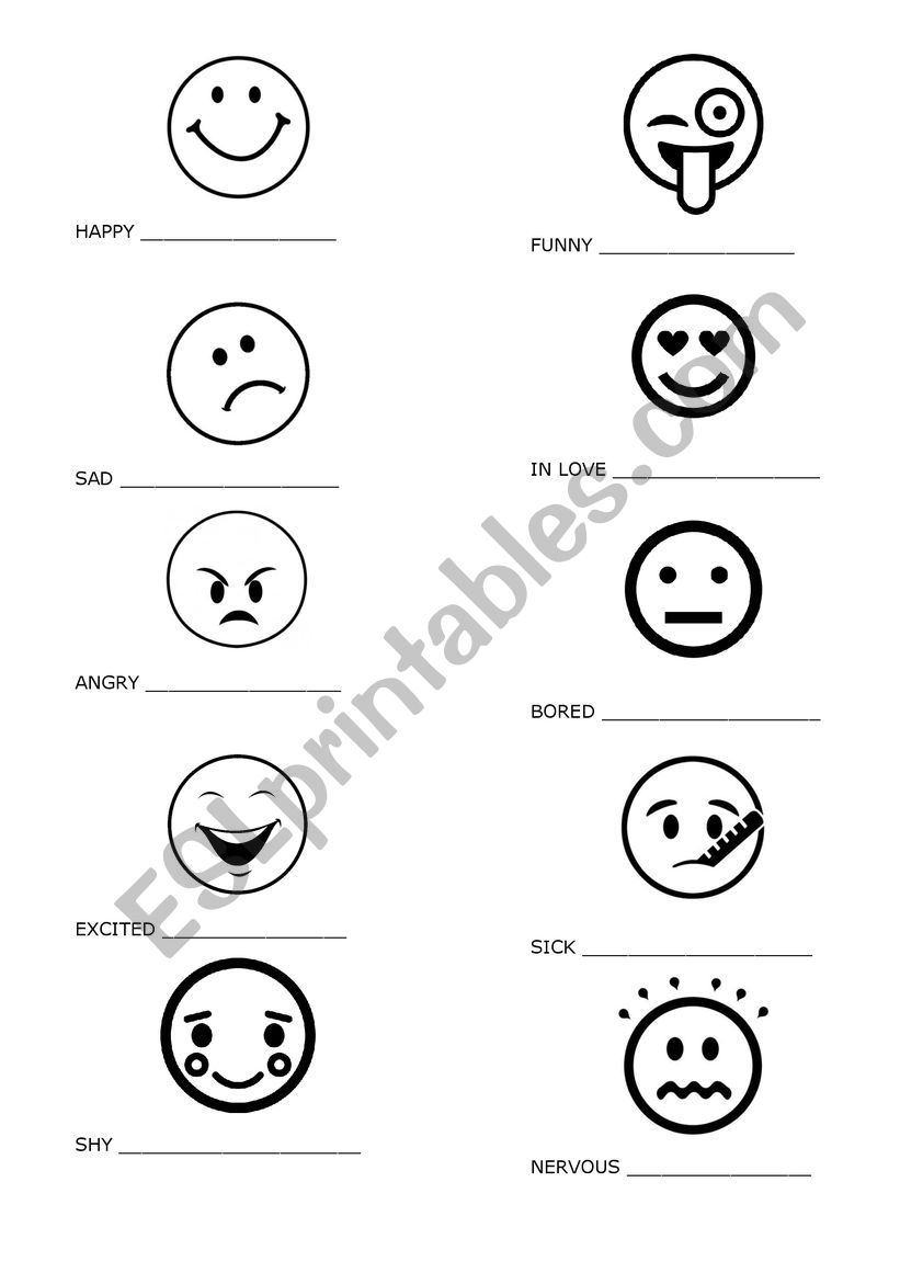 FEELINGS worksheet