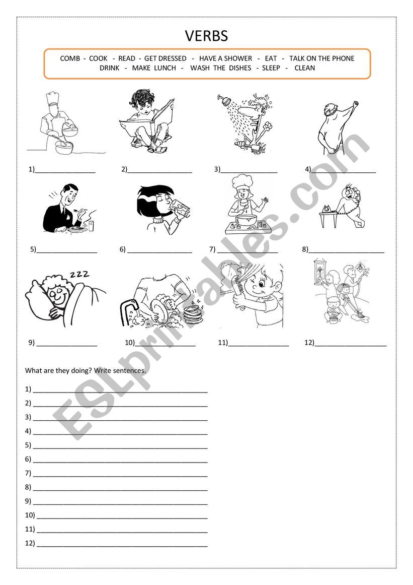 PRESENT CONTINUOUS worksheet