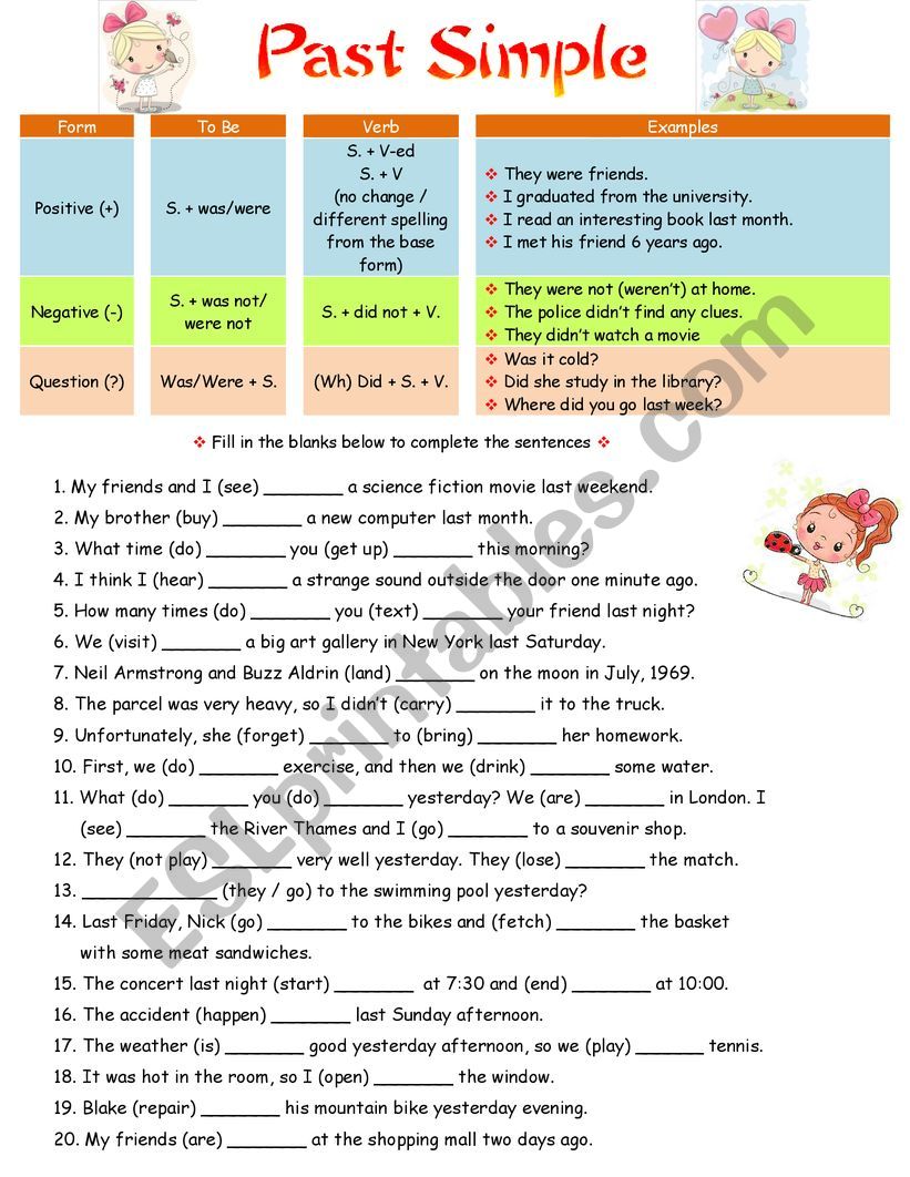 pin-by-olga-d-on-week-2-simple-past-tense-past-tense-simple-past-tense-worksheet