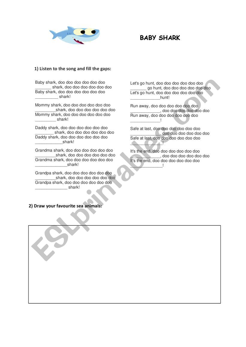 Baby Shark Song Lyrics