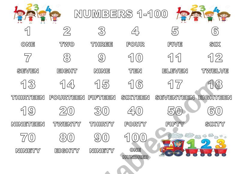 NUMBERS 1-100 worksheet