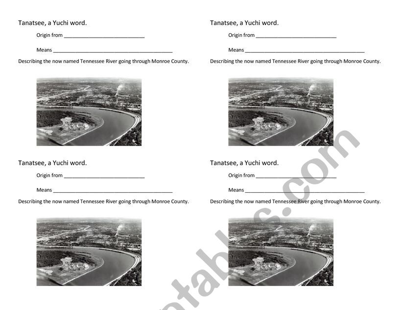 Tanatsee worksheet