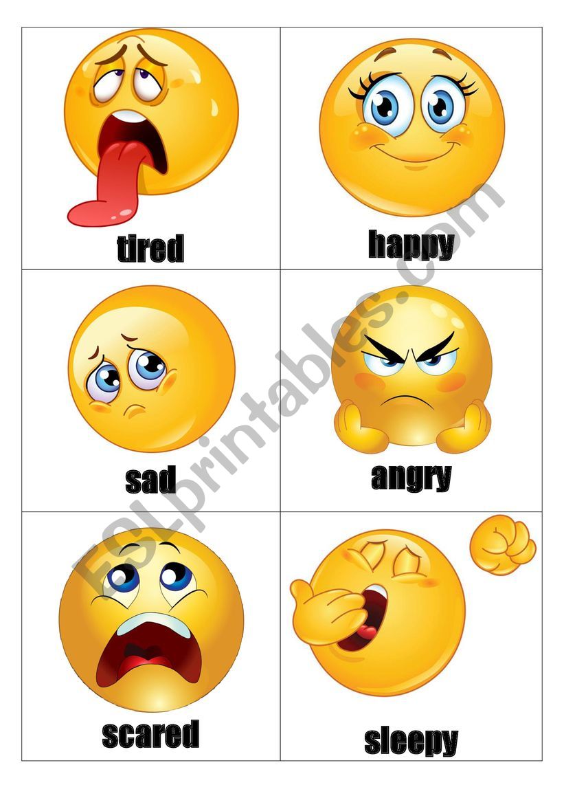 Emotions cards worksheet