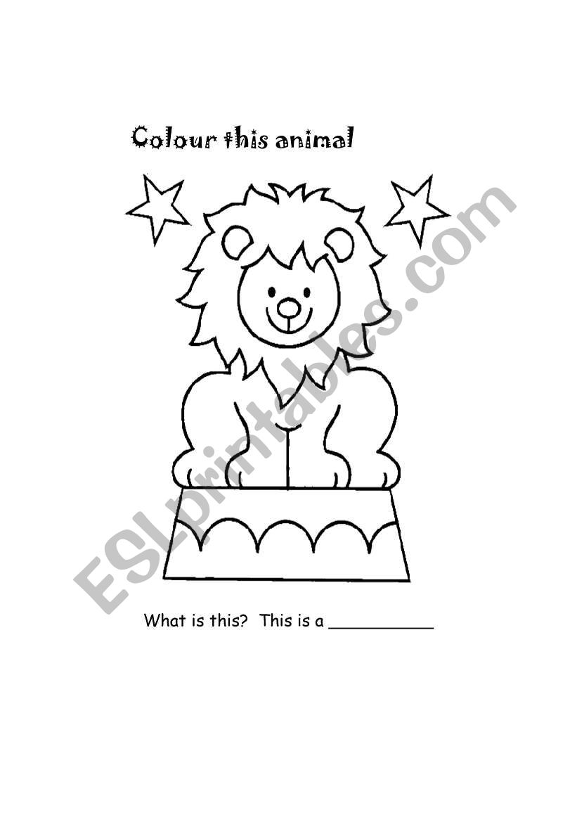 colour this animal worksheet