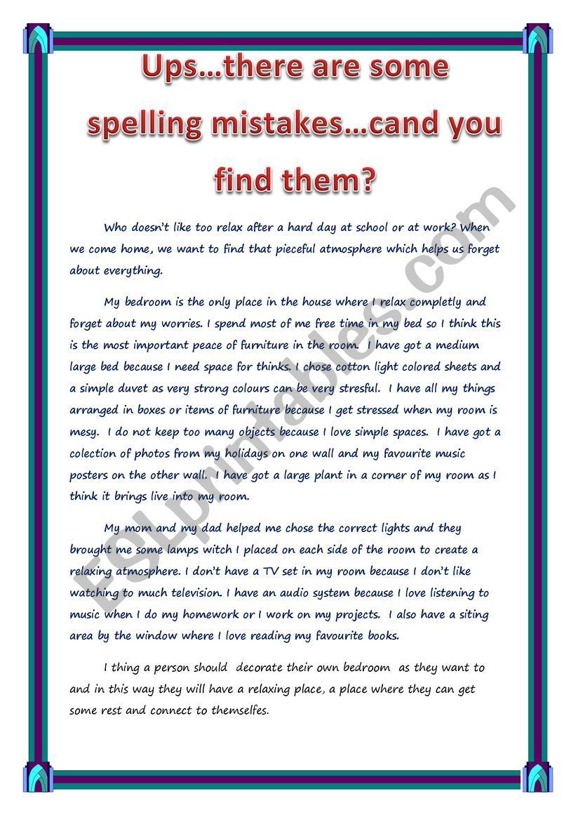 find-the-mistake-esl-worksheet-by-nikkomary