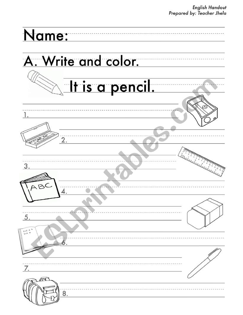 It is a ... worksheet