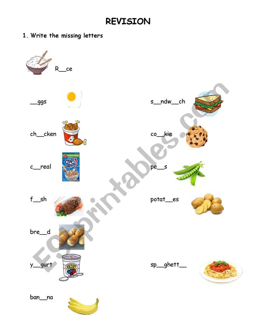 Food part 4  worksheet