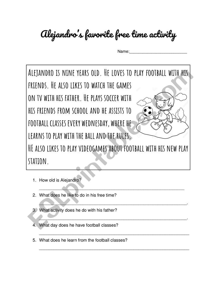 FREE TIME ACTIVITY  worksheet