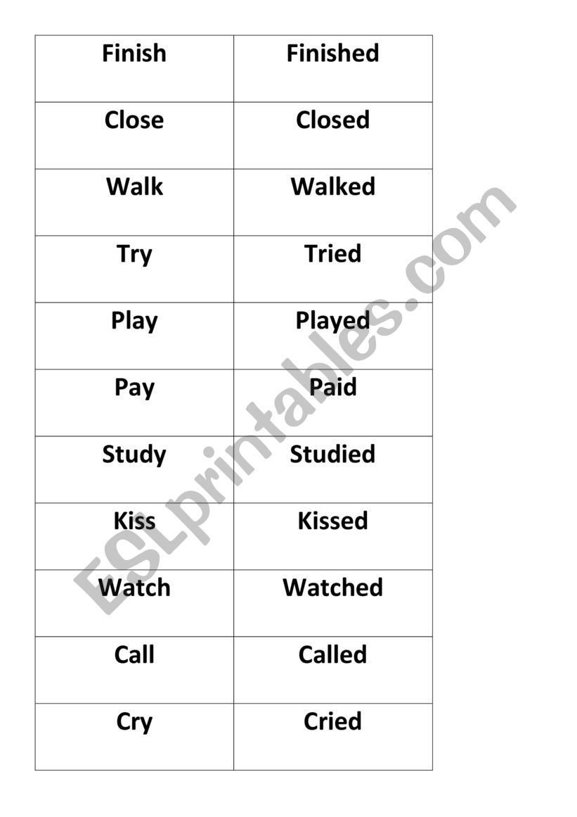 past simple  worksheet