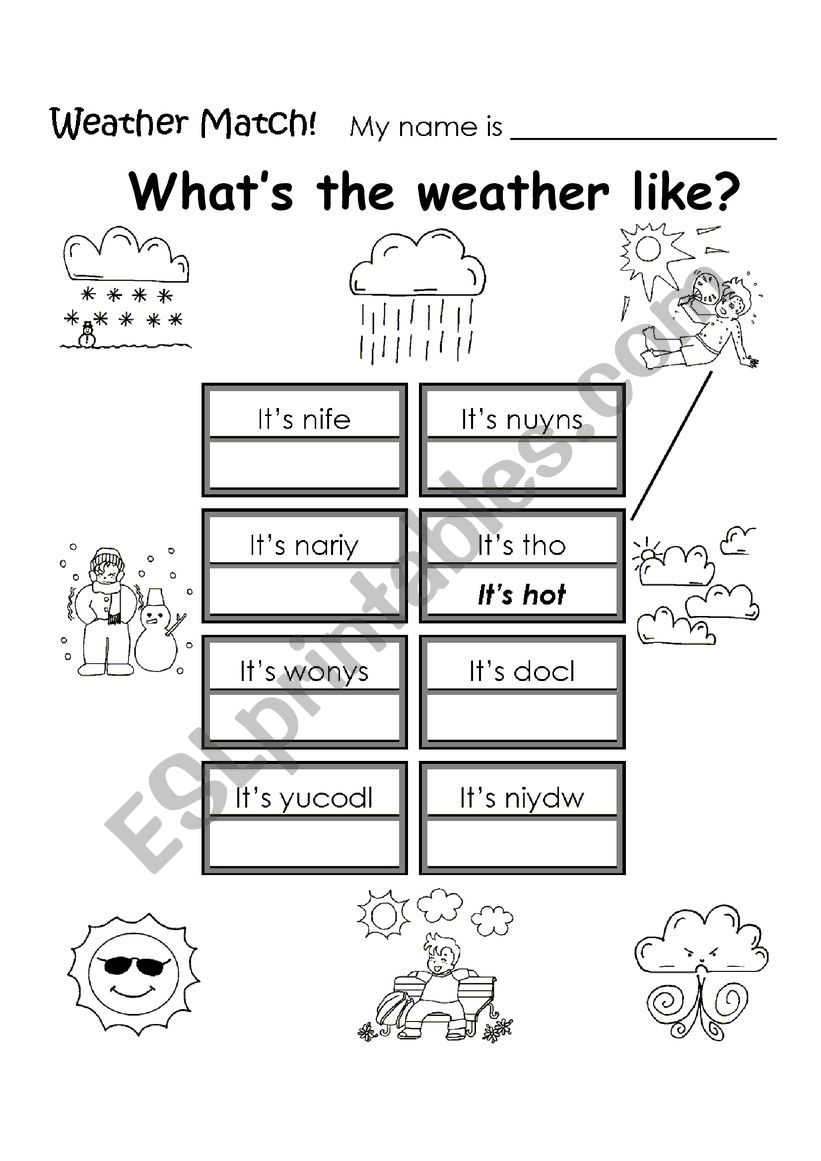 weather worksheet