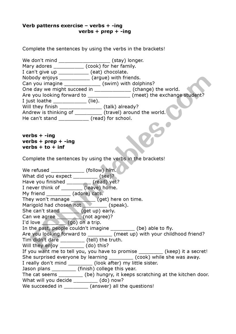 auxiliary verb worksheet