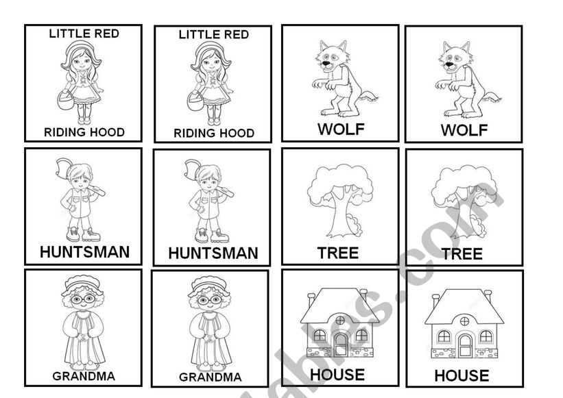 Little Red Riding Hood - Vocabulary Memory Game